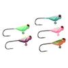 50pcs Ice Fishing Jigs Professional Portable Mixed Color Metal Ice Fishing Lures for Panfish Crappie