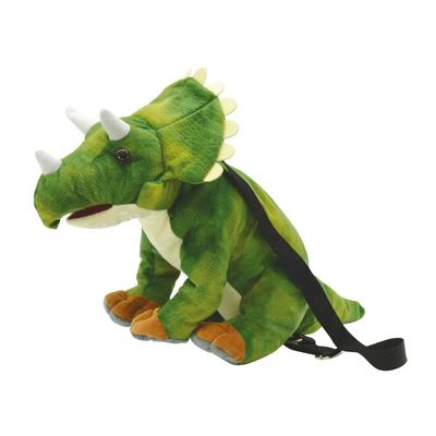 Плюшевый рюкзак Yamani Dynamic Earth Трицератопс, Примерно 34 см В x 20,5 см Ш x 53 см Г, Артикул 11155, Зеленый