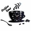 COFFEE TIME 3D CUP WALL CLOCK