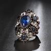 Fashion Shiny Rhinestone Punk Women Finger Ring Statement Jewelry Party Gift