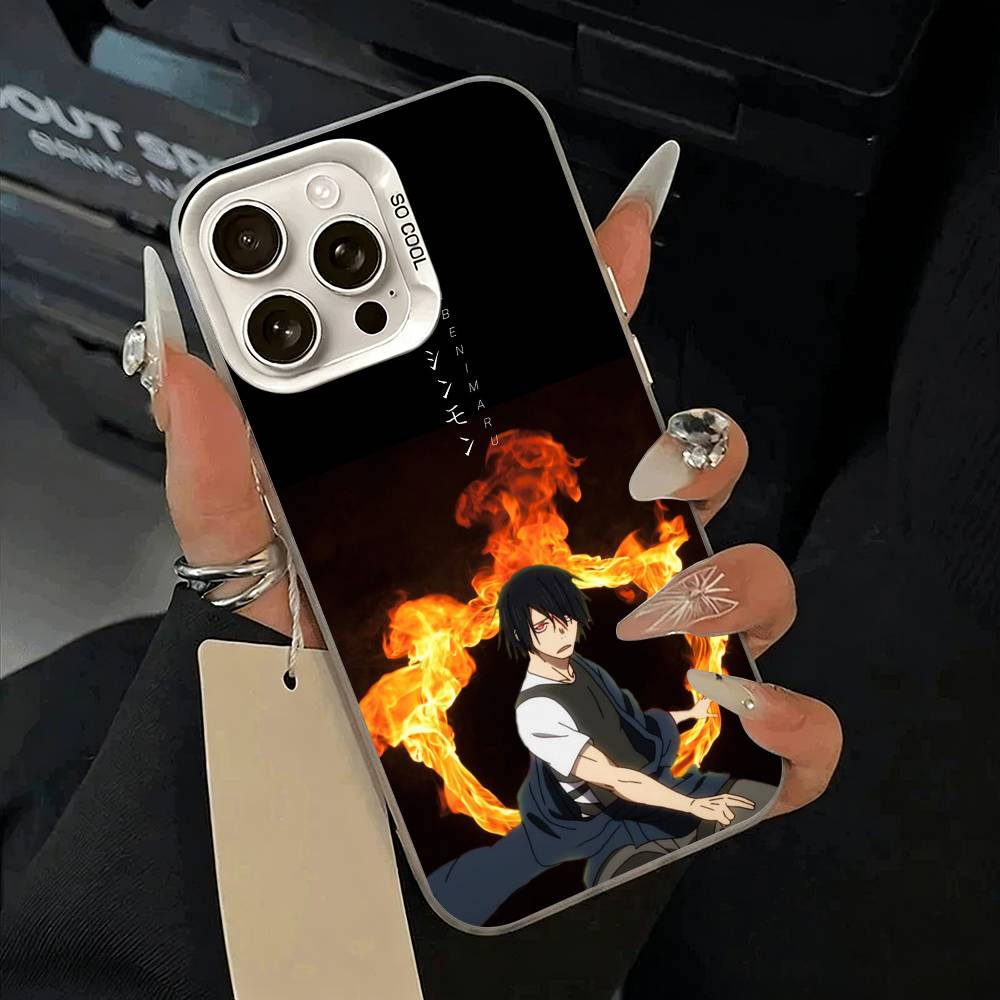 Аниме Сёнэн -Огонь- Сила Чехол для телефона Для iPhone 17,16,15,14,13,12,11 Plus,Pro Max,XS,белый серебристый чехол для телефона