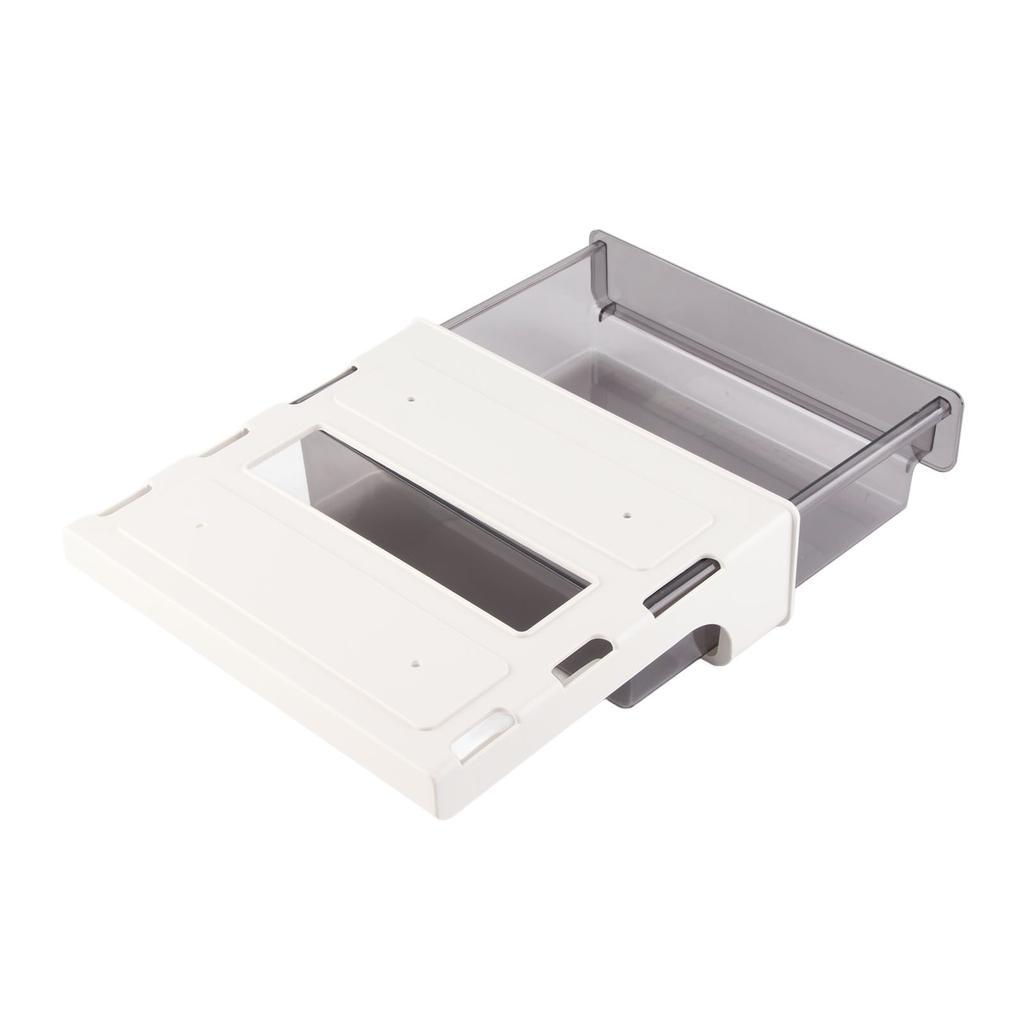 Under Desk Storage Box Large Capacity Plastic Adhesive Concealed Shelf Drawer Organizer for Phones