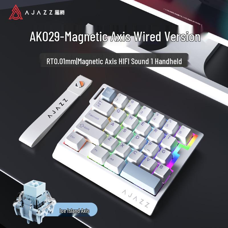 Игровая клавиатура Ajazz AK029 для одной руки, магнитные переключатели Rice, Hi-Fi, 29 клавиш, RGB, настраиваемая, с возможностью горячей замены