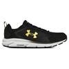 Under Armour Charged Assert 9 Comfortable Fabric Low Top Casual Running Shoes Men Sneakers Black Gold 3025705-007