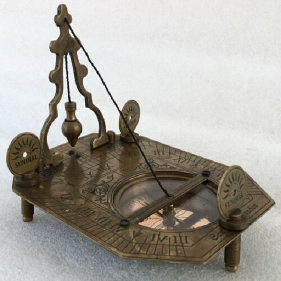 Подарок дизайна компаса антикварного морского морского компаса морские латунные солнечные часы