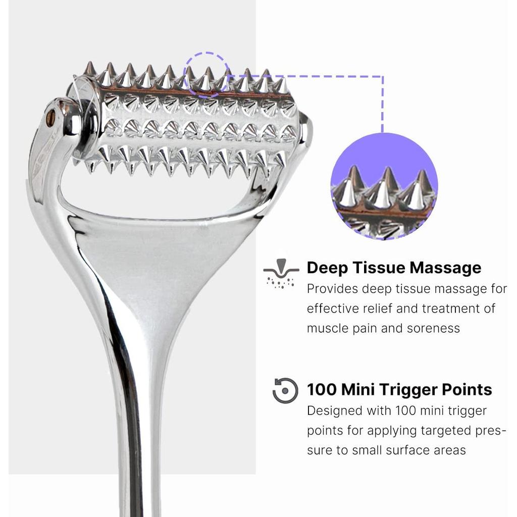Premium Stainless Steel Facial Massage Roller Set - Deep Tissue Massage Tool for Face, Body, and SPA Care - Acupressure Massager
