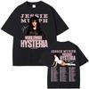 Jessie Murph Worldwide Hysteria Tour T Shirt 2026 Spring summer Fashion Hip Hop Music Sad Girl Concert  Men Casual Cotton Top