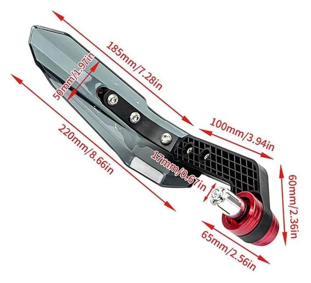 For Knuckle Guards and Handguards, Ninja 250, 300, 400, 650, 1000, 1000SX, Ninja 650 Motorcycle Handguard Shield, Windshield (Black)