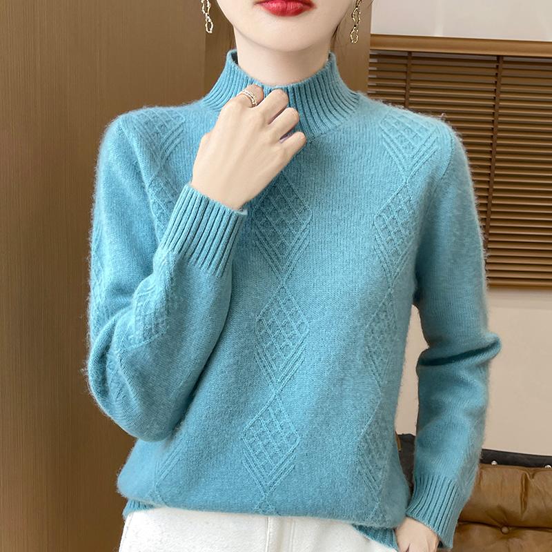 Женский кашемировый свитер Qinghe кашемир 30% кашемир 70% шерсть осенне-зимний пуловер теплый и модный