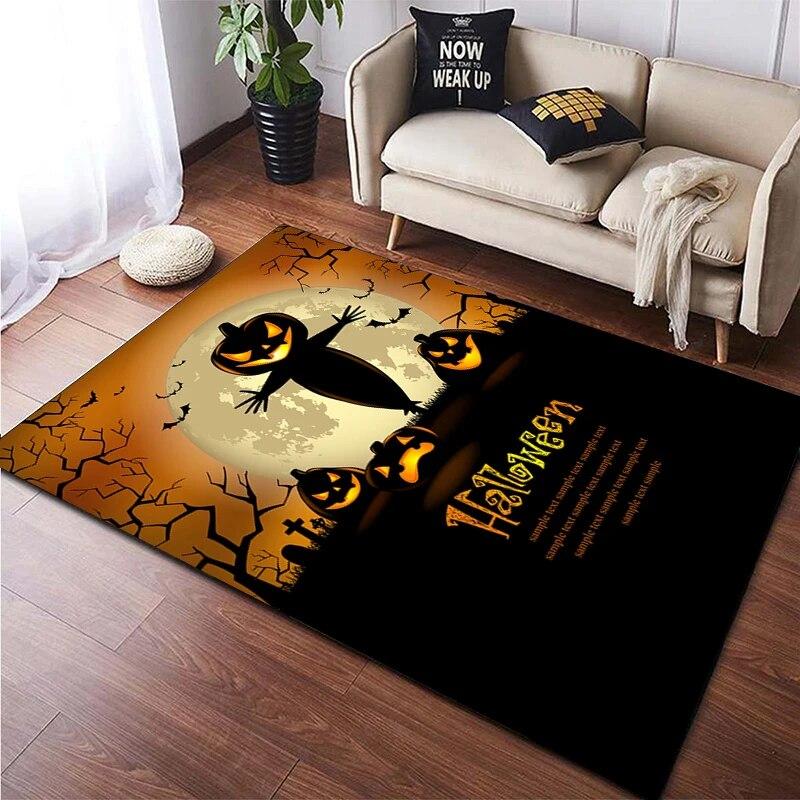 Halloween New Year Gift HD Printing Area Carpet, Living Room Sofa Decorative Carpet, Anti-skid Mat, Alfombras Direct Shipment