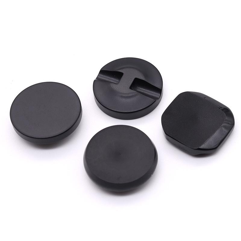 Черная круглая матовая пуговица из смолы для тренча, брюк, пуговиц для шерстяного пальто