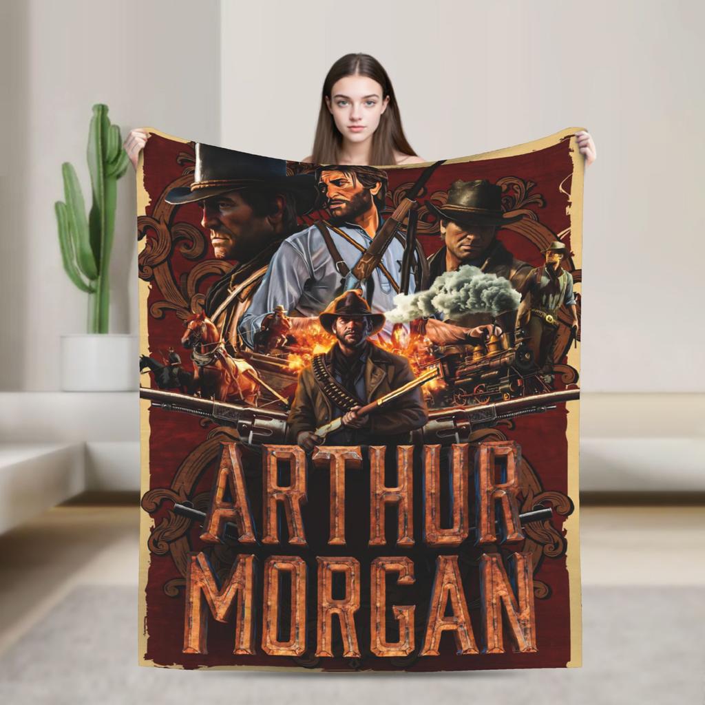 Плед Arthur Morgan Ультрамягкий Плед-покрывало для кровати 50x60 дюймов Различные размеры Пледы и одеяла