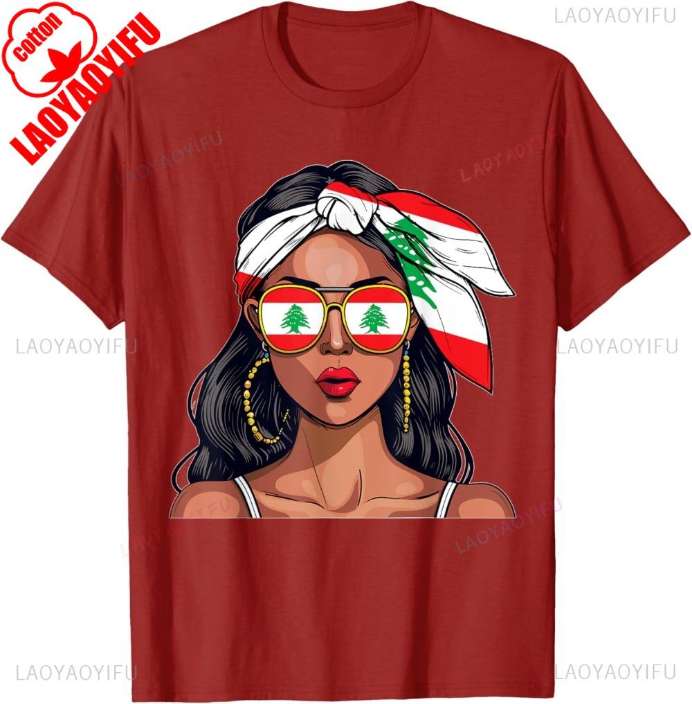 Lebanese Souvenirs Products Woman Flag Shirt Lebanon T-Shirt Summer Fashion Casual Tee Retro Lebanon Street Men Tops