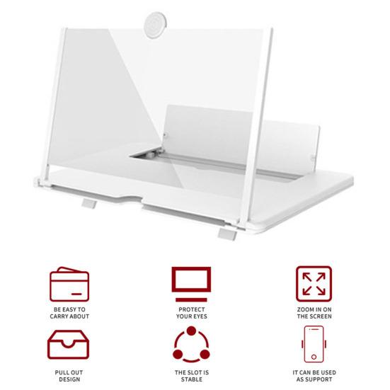 Экран мобильного телефона, прозрачный усилитель, 3D-лупа, экран, складная конструкция, защита глаз, игровой экран