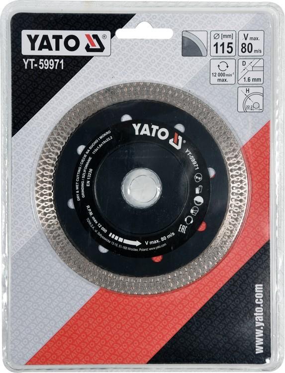YT-59971 YATO DIAMOND BLADE 115MM FOR CERAMIC