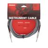 Shielded Cable Custom Series Braided Instrument Cable Gray D'Addario (Guitar Shield) PW-BG-15BG (4.6m S-S) []