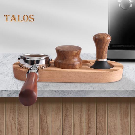 Coffee Distributor Holder Universal Storage Striped Practical Espresso Distributor Mat Rack Taming Base for Home