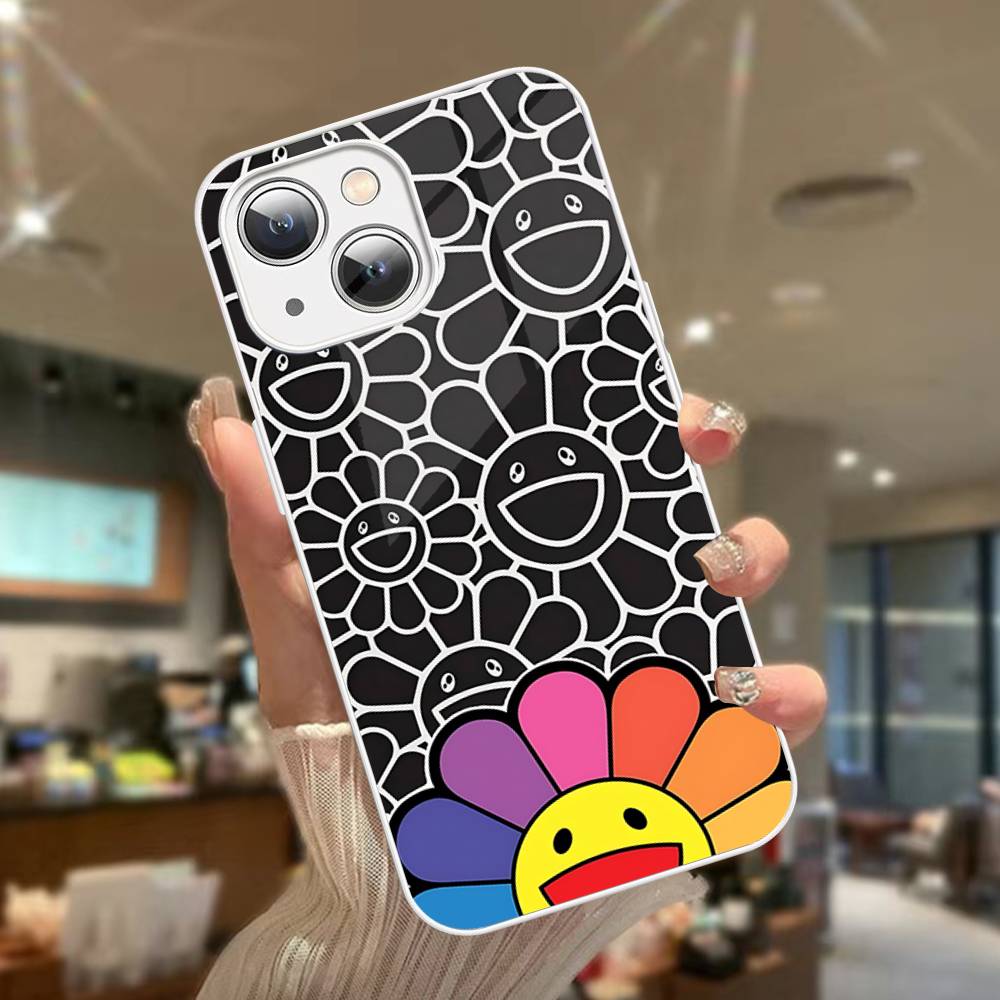 Закаленное стекло Art T-Takashi M-Murakami для iphone 14 13 12 11 Pro Mini XS MAX 14Plus X XS XR Fundas