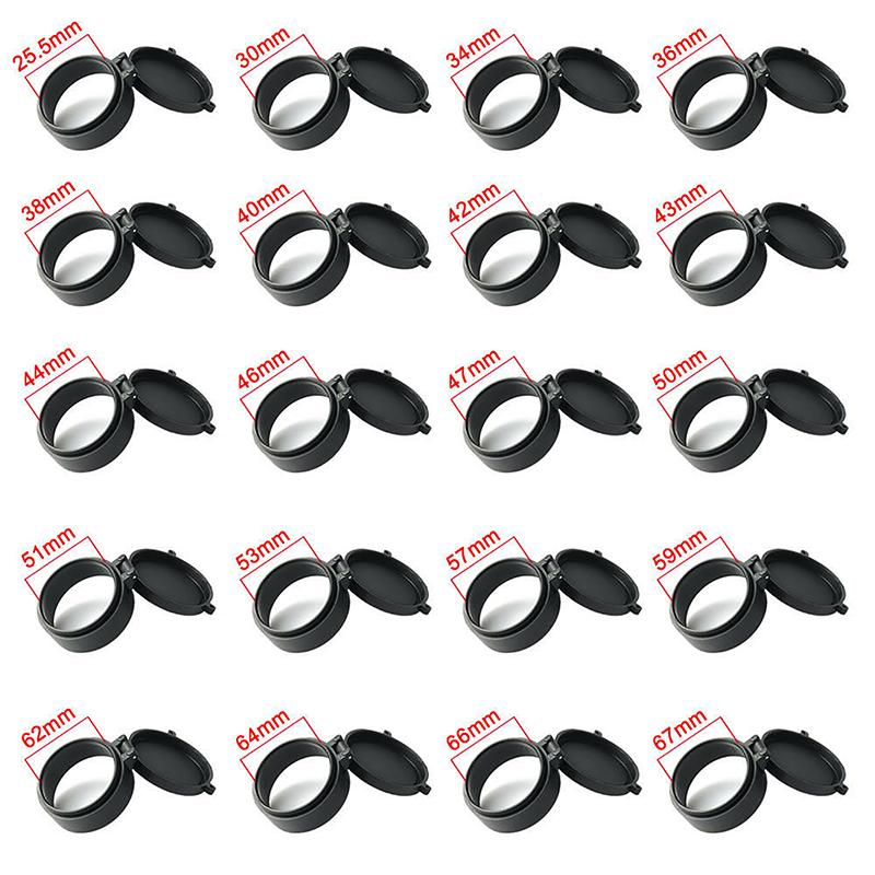 Rifle-Scope Hunting Aiming Optic Lens Covers Telescopic Flip Up Spring Cap