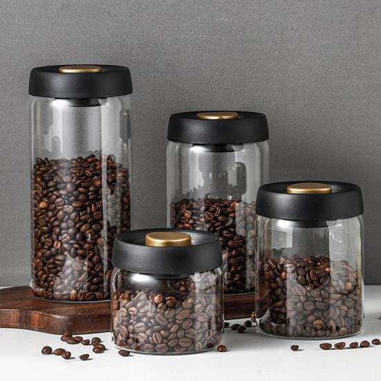 Airtight Container Transparent Home Supplies Cylindrical Airtight Coffee Bean Storage Container Practical Fresh-keeping Eco-friendly