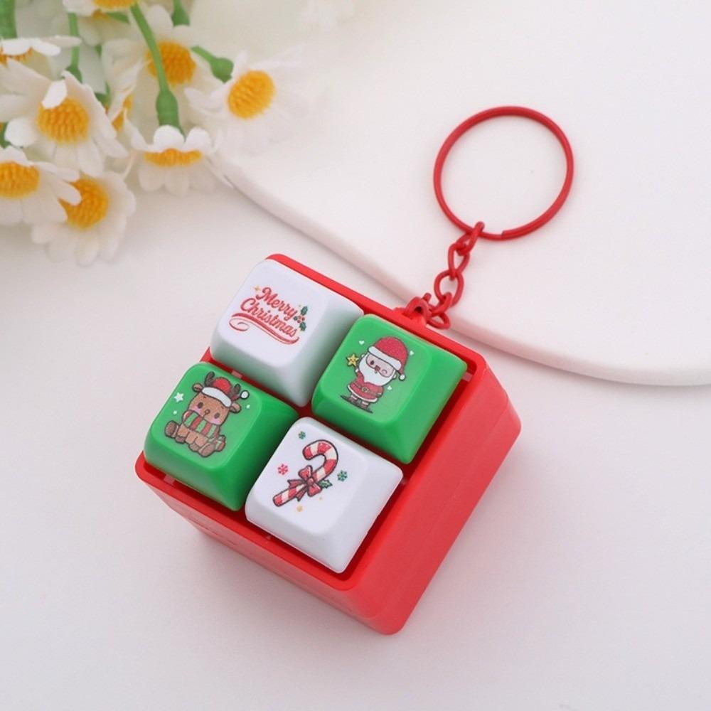 Anti Stress Finger Keyboard Games Keychain Fidget Decompression Couple Keychain Christmas Gifts