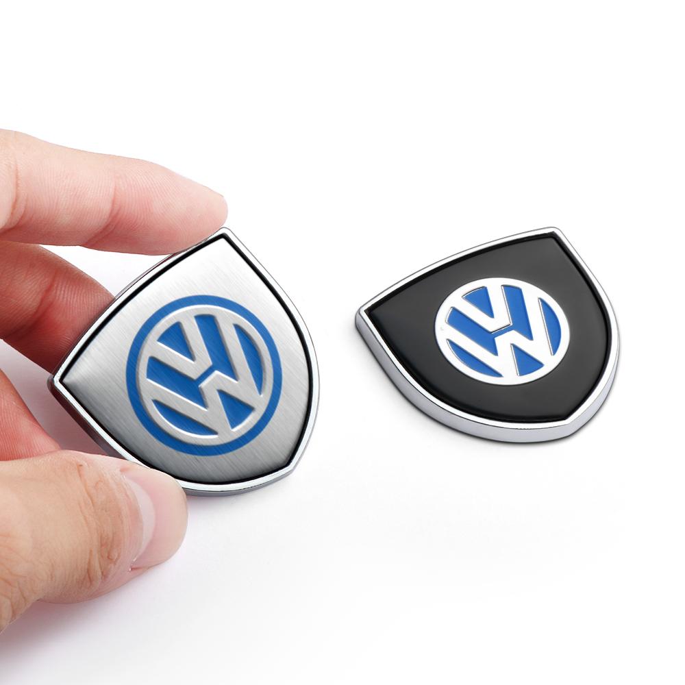 T301/2pcs 3D Metal Car Window Trunk Emblem Decor Sticker Valve Cap For Volkswagen Jetta Golf Beetle GTD GTI MK4 R Auto Accessories