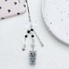Flocking 3D Kitten Mobile Phone Chain Anti Lost Cat Cell Phone Charm  Backpack Ornament