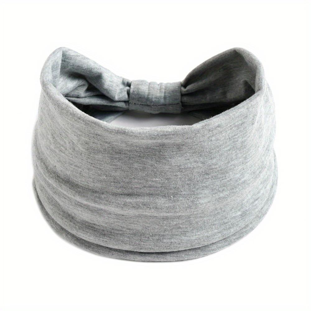 Женская однотонная повязка на голову для йоги, вязание эластичные ленты для волос, тюрбан, обруч для макияжа, винтажная повязка на голову, модные аксессуары для волос