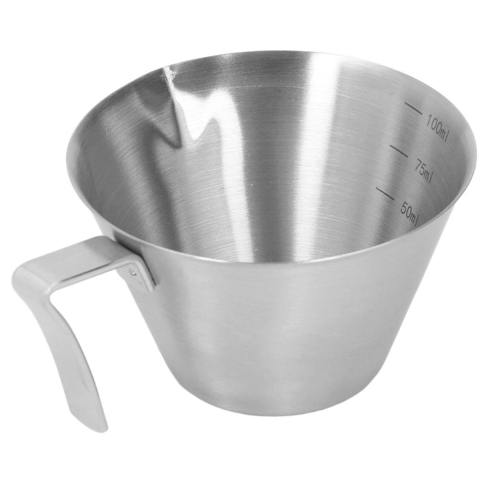Stainless Steel Coffee Measuring Cup V-Shaped Mouth Espresso Cup Pouring Cup  Coffee Brewing