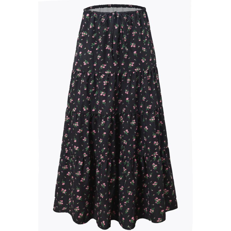 Женские Повседневные Макси Юбки Летние Бохо Однотонные Пляжные Эластичные С Высокой Талией Плиссированные А-силуэта Легкие Развевающиеся Длинные Макси Юбки Эластичная Талия Длинная Юбка для Женщин