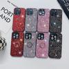 Bling Glitter with Ring Phone Protective Case Shockproof Hard PC Back Cover For Huawei Honor