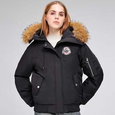 Модные женские зимние куртки с капюшоном, с воротником из искусственного меха, повседневная парка, женское теплое пальто с длинным рукавом