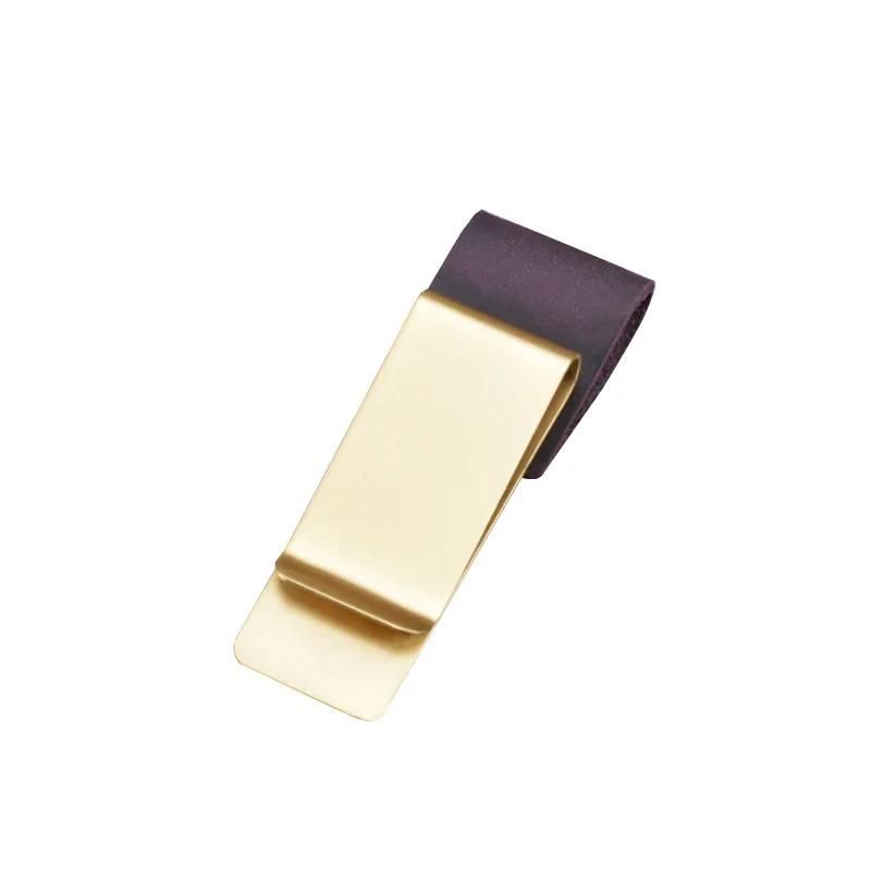 Металлический кожаный держатель для ручек, латунный зажим для карандашей из нержавеющей стали, винтажный держатель для ручек, блокнотов, держатель для ручек, зажим для листов