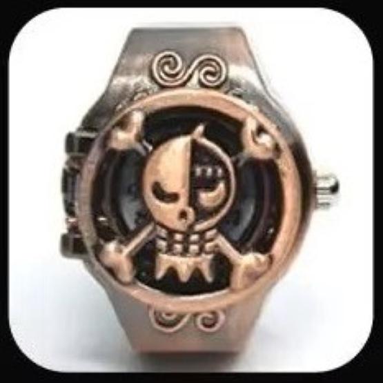 Луффи Фрэнки Робин Пират Япония Мультфильм Анимация Ребенок Кольцо на палец Часы Кварц Соломенная шляпа Ювелирное изделие Подарок Регулируемый Серебро Бронза Медь