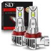 2Pcs Super Bright H11 LED Headlight Bulb H8 HB3 9005 HB4 9006 Mini Wireless 60W 40000LM CSP for Car Headlamp Auto Plug&Play Lamps Turbo Led Fog Light