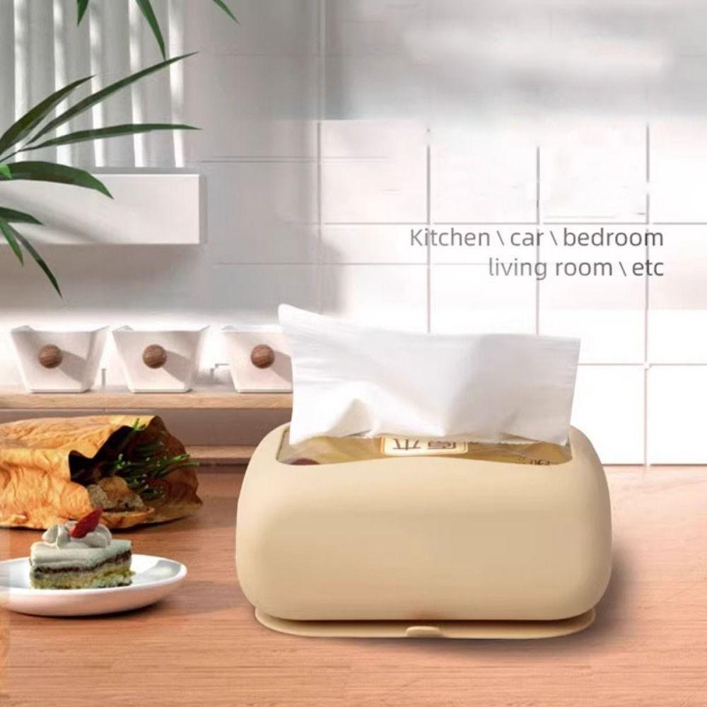 Anti-Wear Suction Cup Tissue Box Silicone Car Tissue Box High Quality Desktop Tissue Drawer
