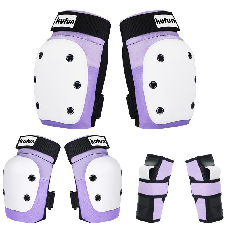 KUFUN Sport защитный комплект наколенник локоть скейтборд катание на коньках девочки мальчики розовый мужчины женщина протектор роликовые коньки жесткий