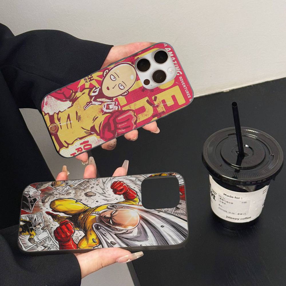 Superhero Anime One Punch Man For IPhone 17 16 15 14 Plus 13 12 11 Pro Max With Shockproof Protective Phone Cover
