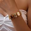 Rhinestone Baroque Bracelet Resin Women's Hand Bracelet Retro Enamel Bangle  Women Girl