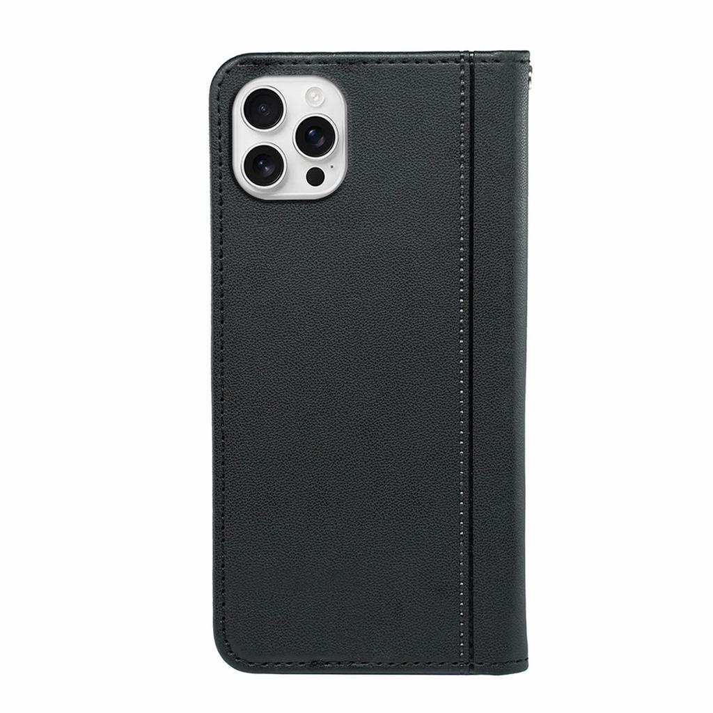 HX01 For iPhone 16 Pro Max Wallet Case Magnetic Closing PU Leather Phone Cover