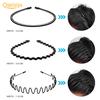 Men Metal Wavy Headband Hairpins Headwear Hair Hoop
