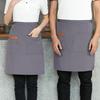 Водонепроницаемый холщовый полудлинный фартук официанта для кейтеринга