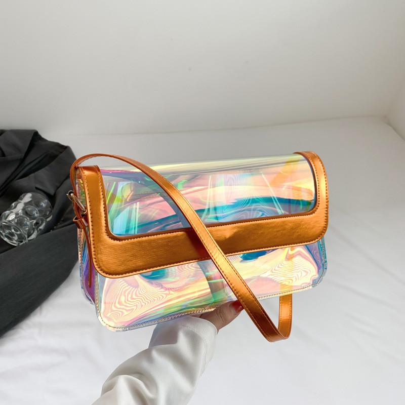 Fashionable Trendy Pvc Handbag For Women 2023 Summer Chic Shoulder Bag