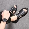 Men Sandals Leather Outdoor Breathable Soft Casual Beach Men Comforttable Buckle Sandals Man