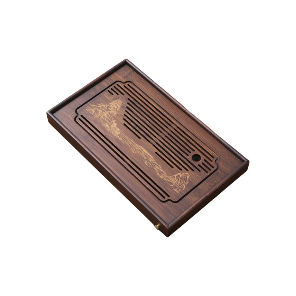Bamboo Tea Drainage Board Detachable Tea Serving Tray Rectangular Chinese Kungfu Tea Tray Office