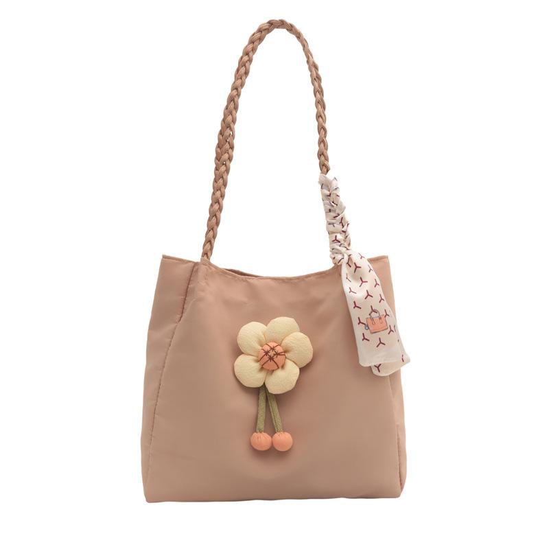 Высококачественная большая сумка на одно плечо, женская новая модная сумка-тоут большой вместимости из нейлоновой ткани с цветочным принтом