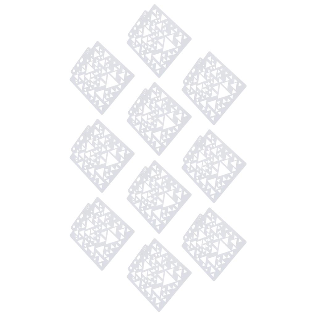 10pcs Stencil Reusable Hollow Glossy PET Template Interesting DIY Card Making Supplies for Craft