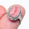 Кольцо из чистого серебра 925 пробы с натуральным родохрозитом ручной работы S.6 U3j88