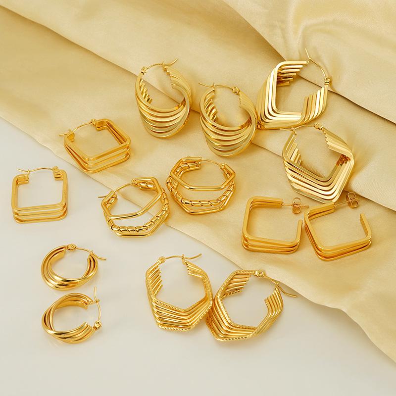 Новые модные серьги из титановой стали, серьги индивидуальности, высокий смысл, универсальный дизайн, серьги для женщин