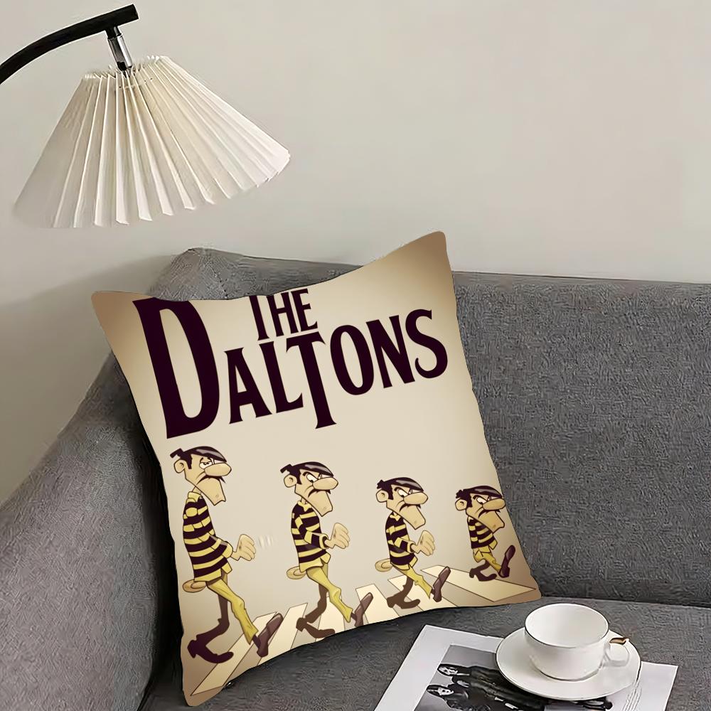Kwaii Anime The DDaltons Cushion Cover Elegant Comfort Pillowcase Sofa Bed Doublesided Printed Invisible Zipper Home Decor